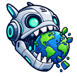 Robot eating the Earth