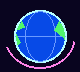 Spinning planet Earth